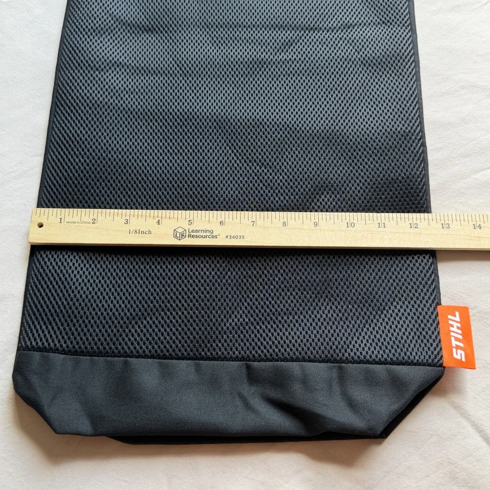 Stihl Black Mesh Drawstring Storage Bag Utility Accessory Pouch Orange Logo Tool